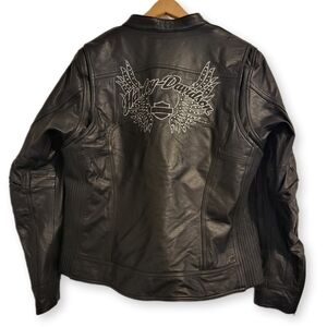 Harley-Davidson Black Leather Jacket Size XL